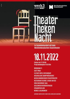 Heute Abend:  ‚TheaterThekenNacht 2022″ in Zusammenarbeit mit dem Mecklenburgischen Staatstheater&nbsp;!