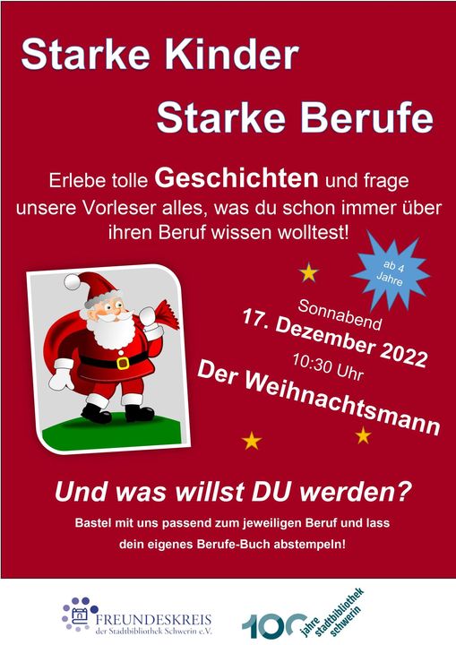 Morgen kommt der Weihnachtsmann – in die&nbsp;Stadtbibliothek