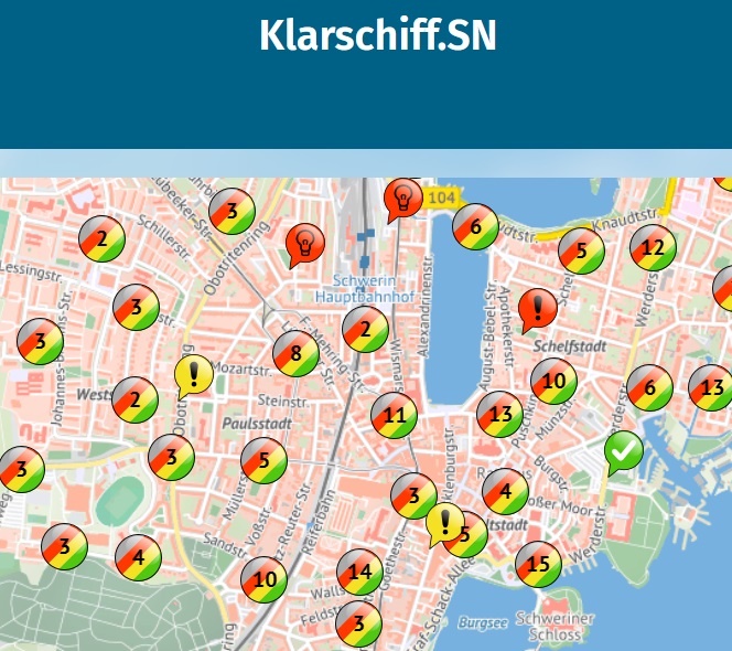 Pyroreste, Sperrmüll, Straßenschäden? Einfach bei www.klarschiff-sn.de melden.