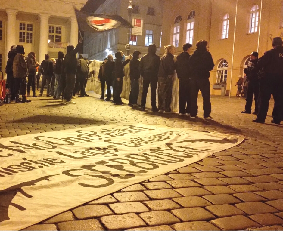 AfD Veranstaltung stößt auf lautstarken Protest. Das sagen die&nbsp;Demonstranten.