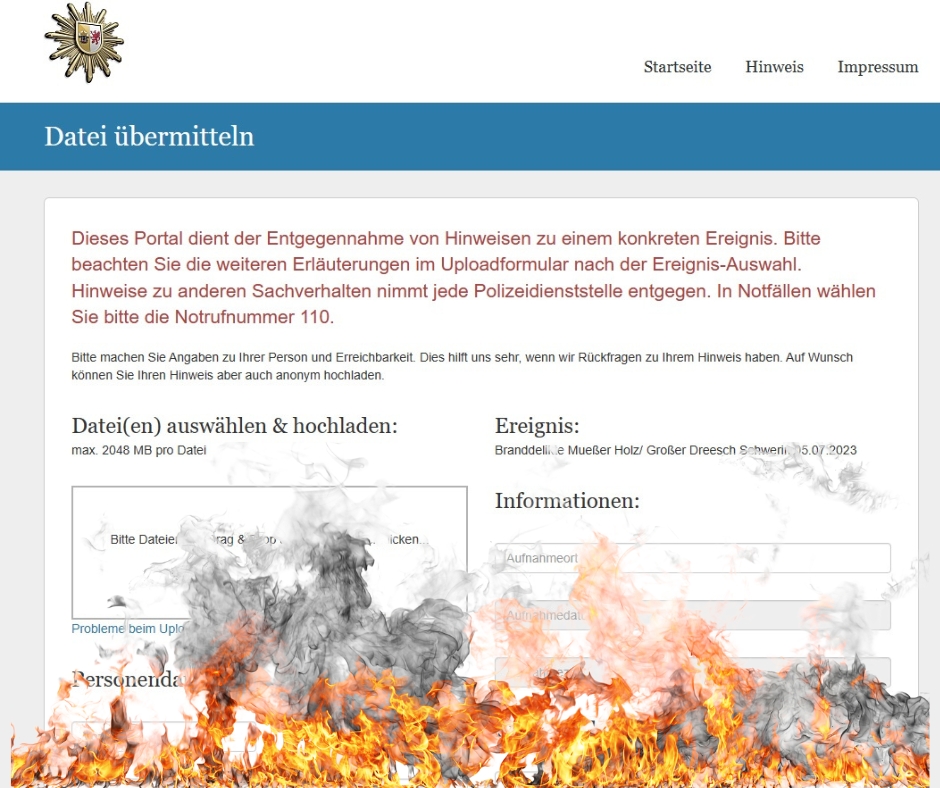 Nach schwerer Brandstiftung in Schwerin – Polizei schaltet Online Hinweisportal und richtet Appell an&nbsp;Schweriner.