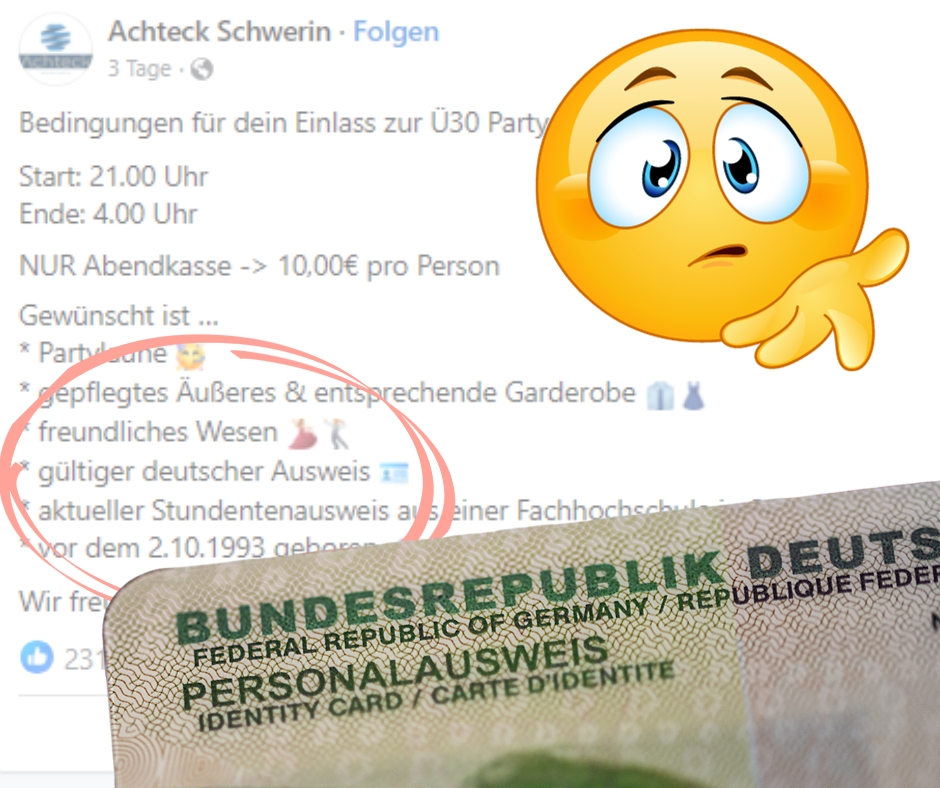 Ü30 und nur für (Pass)Deutsche. Achteck-Party Veranstalter sorgt mit Mitteilung für&nbsp;Verwirrung.