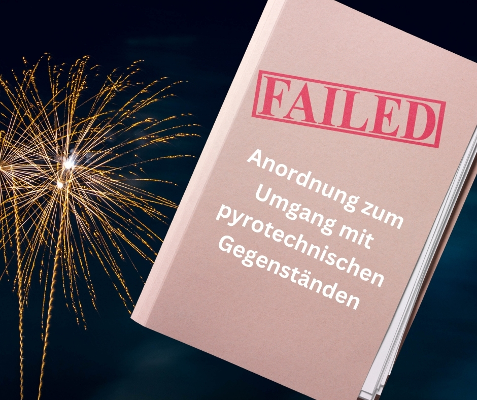 Abbrennen von Pyrotechnik. 10.000 Euro Bußgeld ohne gültige Rechtsgrundlage angedroht. Schon&nbsp;wieder.