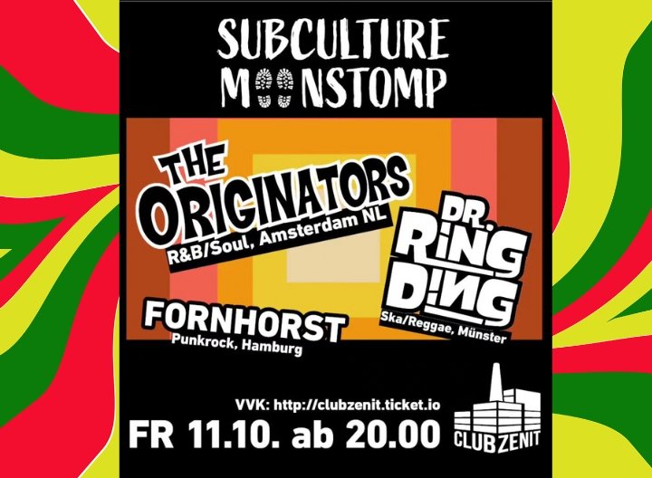 1. Schweriner Subculture Moonstomp-Fest: Ska, Reggae und Punk am kommenden Freitag im Club&nbsp;Zenit!