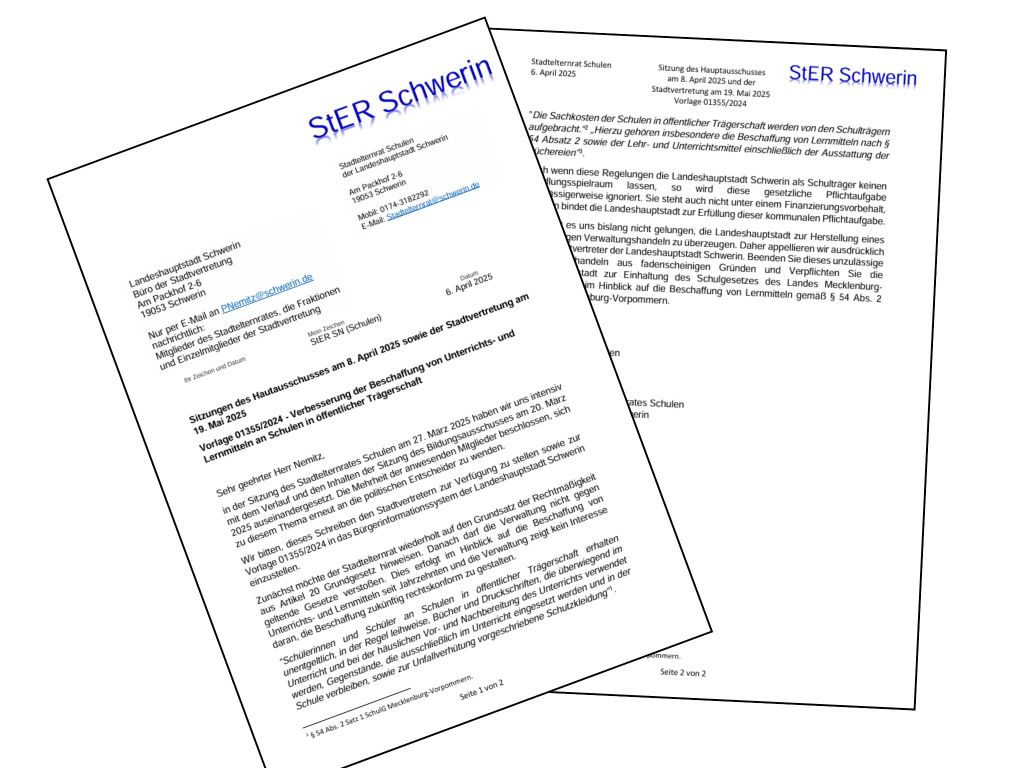 Stadtelternrat erneuert Kritik an Stadt wegen „rechtswidriger“ Selbstbeschaffung von&nbsp;Lernmaterialien