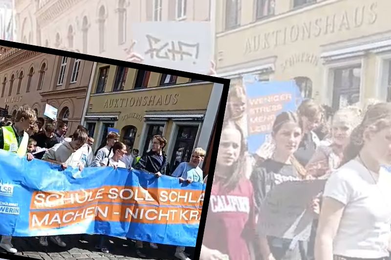 800 Schülerinnen und Schüler demonstrierten in Schwerin für bessere&nbsp;Bildung!