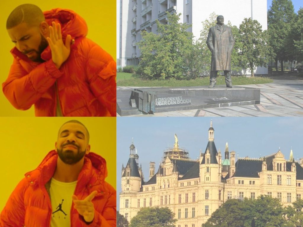 Wer Lenin Statue kritisiert, darf vor dem Schloß nicht halt machen. Ein&nbsp;Kommentar