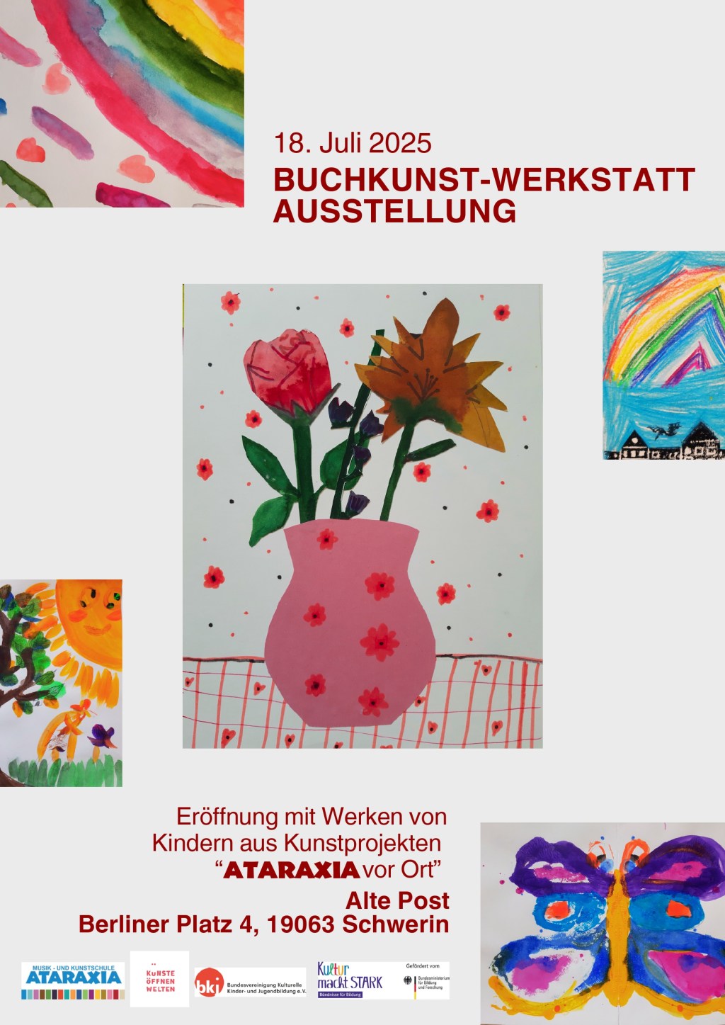 Ausstellungseröffnung in Schwerin: Buchkunstwerke von Kindern in der Alten&nbsp;Post