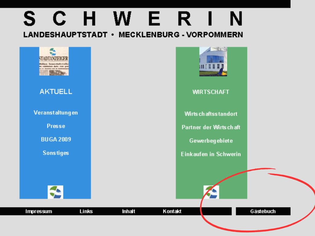 Als das Internet in Schwerin wirklich noch Neuland war – ein Blick zurück zur Jahrtausendwende in das Gästebuch von&nbsp;www.schwerin.de