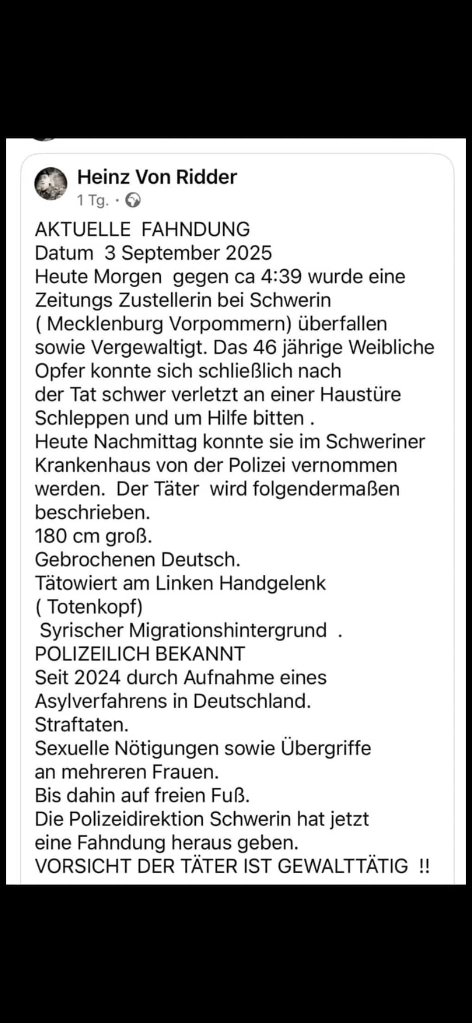 Fakenews über angebliche Vergewaltigung sorgt für Unruhe in&nbsp;Schwerin.