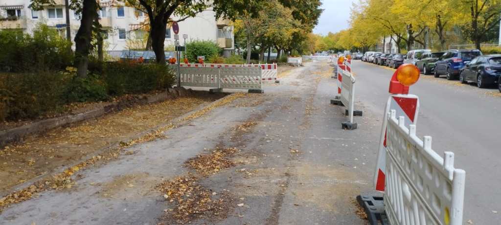 Parkplätze blockiert in Lankow