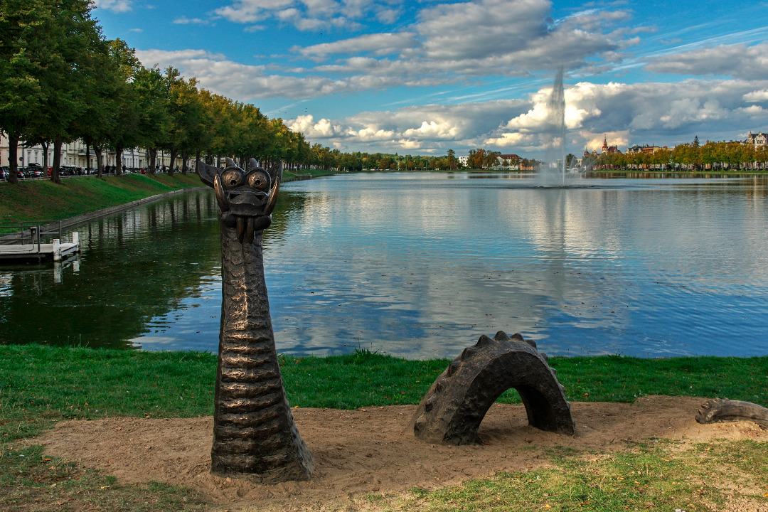 Schwerin Pfaffenteich Nandolino Drache