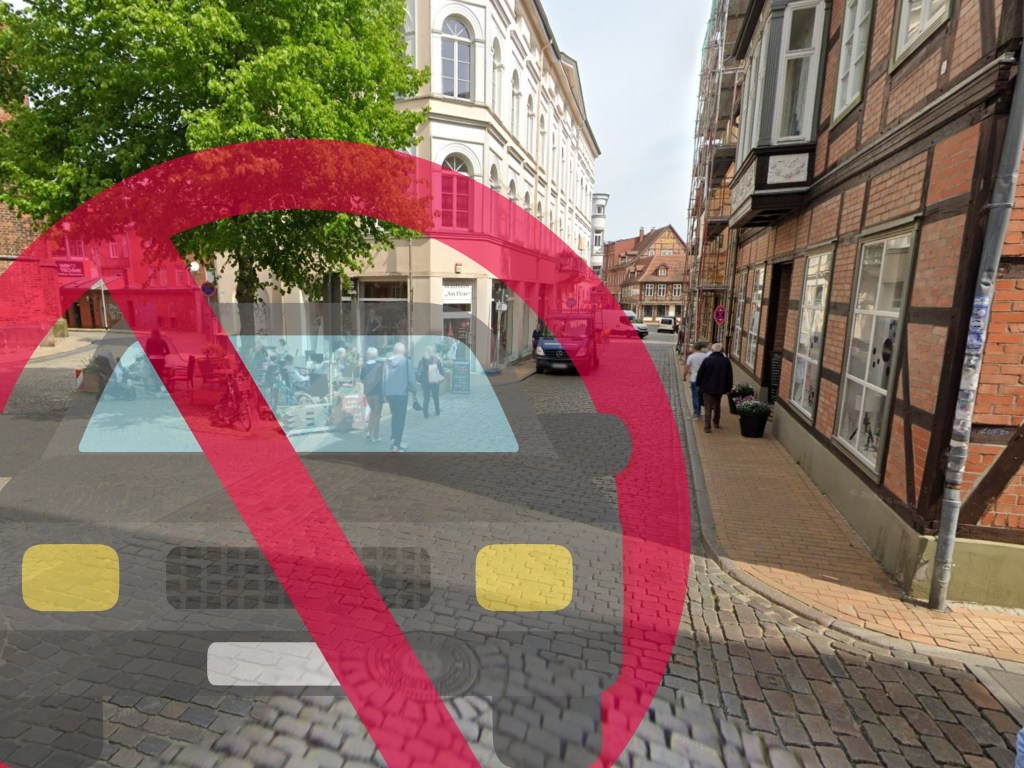 In diesen Straßen der Schweriner Altstadt dürfen Autos künftig nur noch „zum Liefern“ rein
