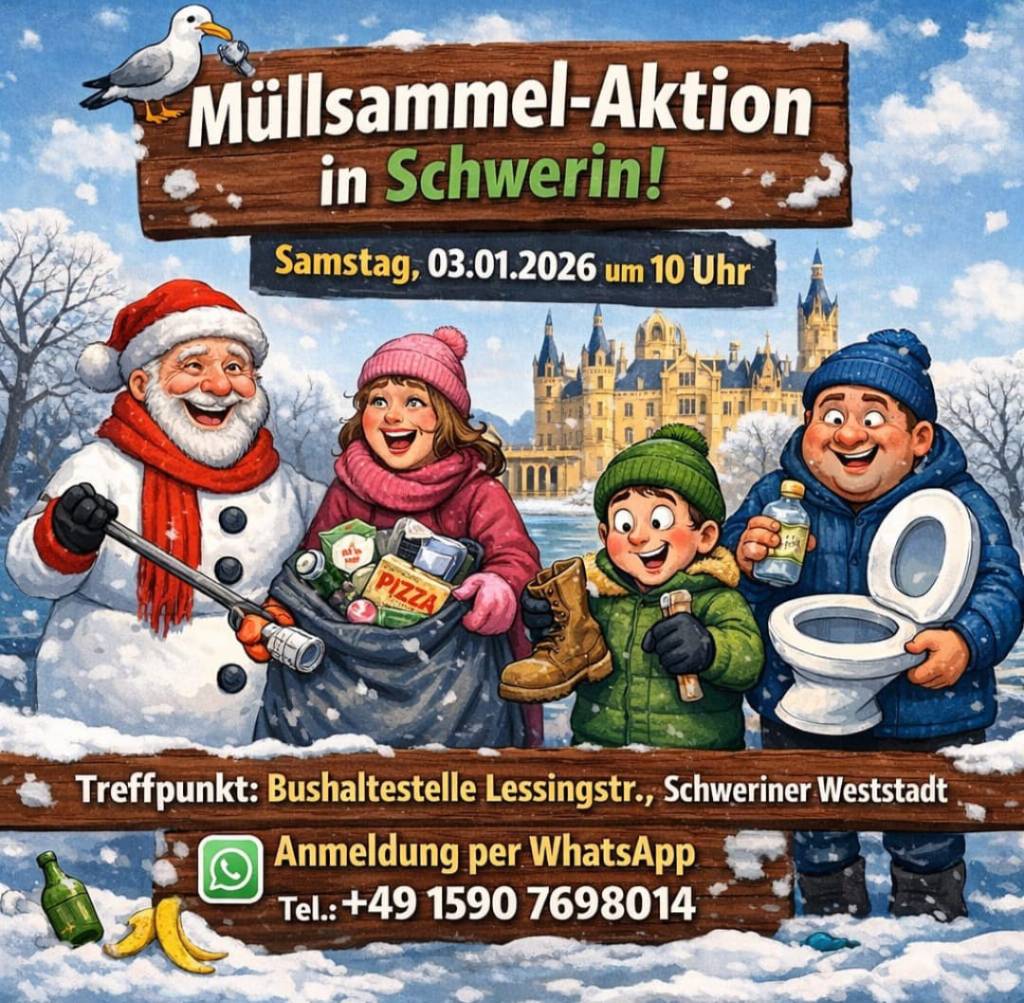 Neujahrputz in der Schweriner Weststadt geplant. Wie man mitmachen kann: