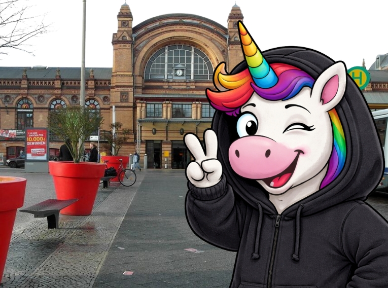 „Wer PRÜFt, ist klar im Vorteil“: Prüf!-Fans-MV rufen zur Demo am Hauptbahnhof auf. Inklusive&nbsp;Einhorn.