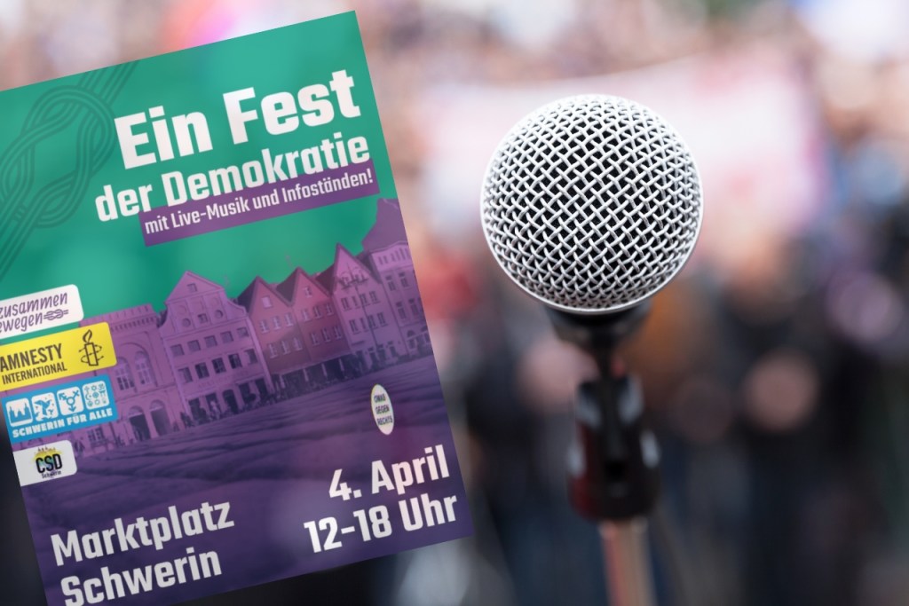 Fest der Demokratie auf dem Marktplatz: Schwerin setzt am 4. April auf Bühne, Stände und Zivilgesellschaft