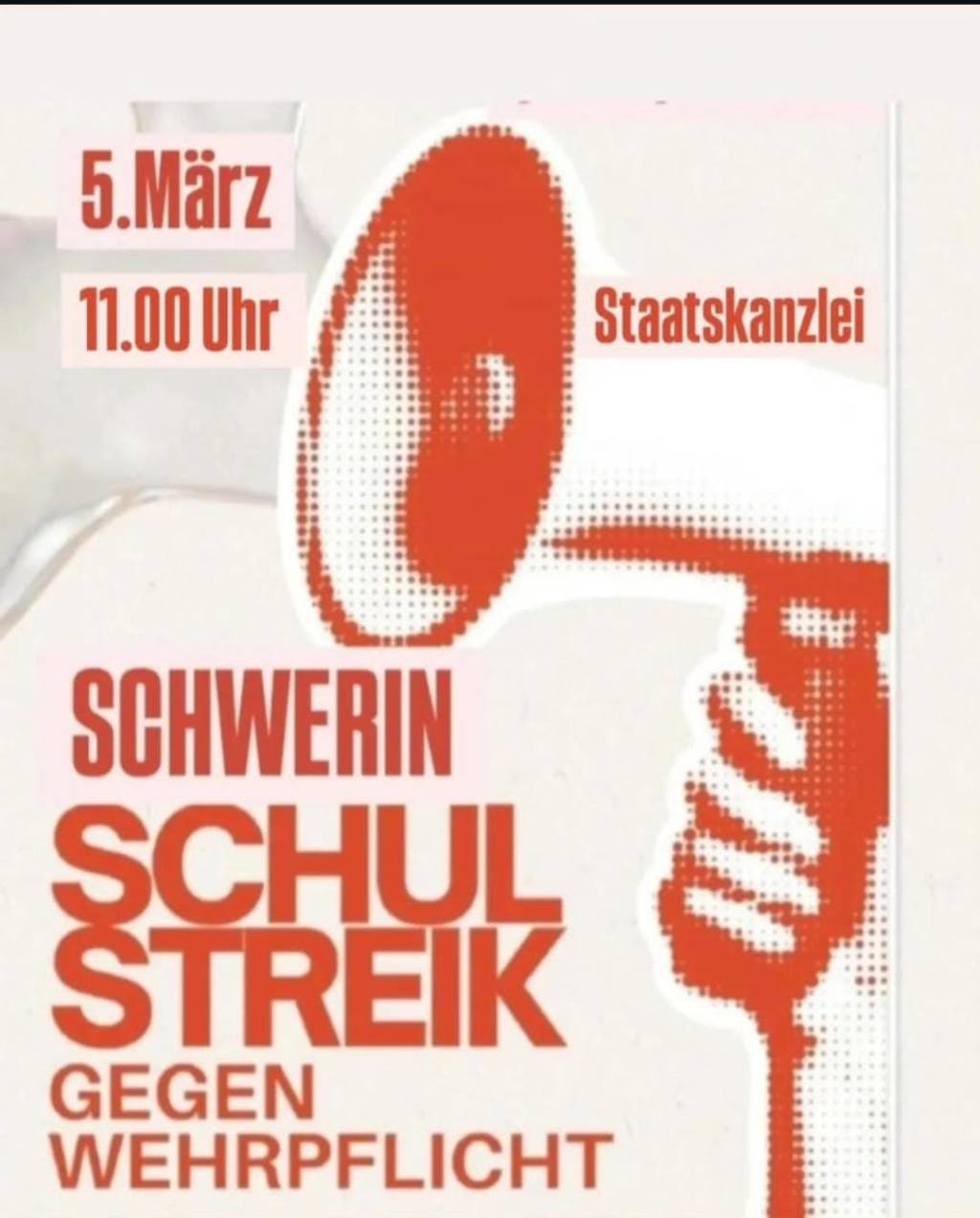Schulstreik gegen Wehrdienst-Pläne für Donnerstag vor der Staatskanzlei angekündigt