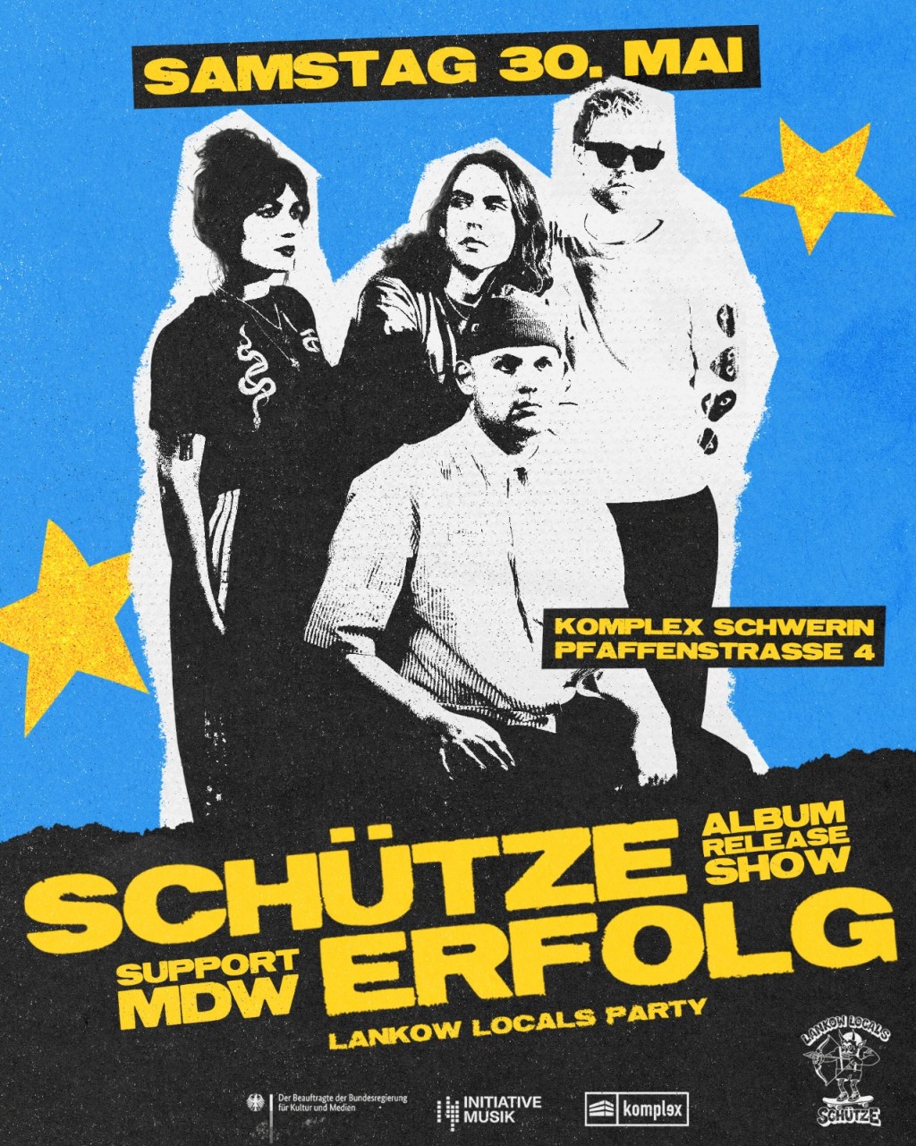 Schweriner Band Schütze veröffentlicht neue Single „Erfolglos“ – mit Musikvideo aus der Stadt als Hommage an verstorbenen&nbsp;Musiklehrer