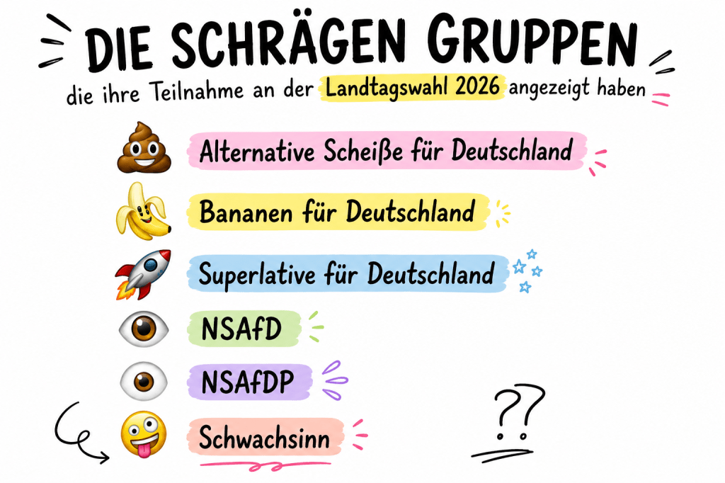 Scheiße, Banane, Super, Schwachsinn: Was ist da denn bei der Landtagswahl&nbsp;los?
