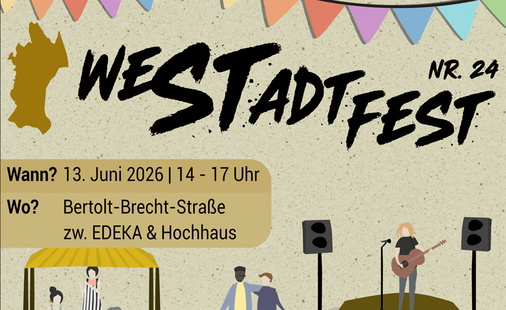 Weststadt feiert wieder: WestStadtFest mit Musik, Flohmarkt und Aktionen für Familien