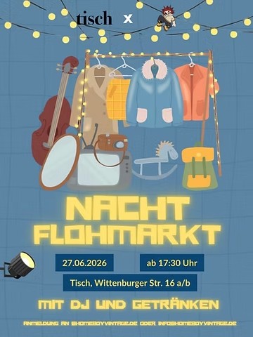 Nachtflohmarkt im „tisch“: Vintage, Musik und Drinks am 27. Juni