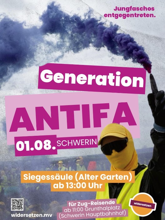 1. AUGUST IN SCHWERIN: „KEINE GEWALT – ABER WIR LASSEN UNS AUCH NICHT ZUSAMMENSCHLAGEN“