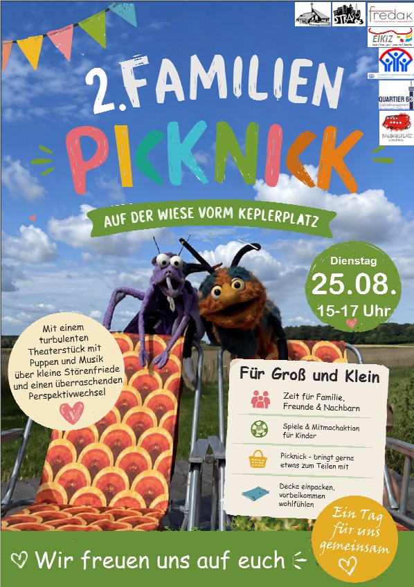 Heute am Keplerplatz: Familien-Picknick mit Puppentheater und Musik