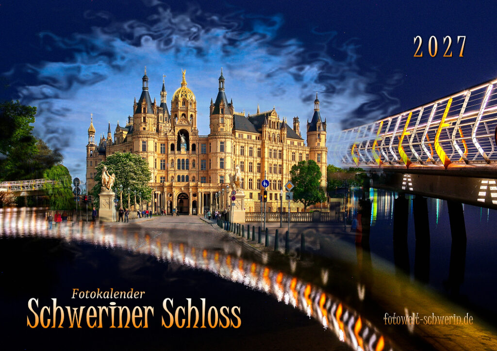 Beitragsbild: Schlosskalender 2027 der Fotowelt Schwerin (Deckblatt)