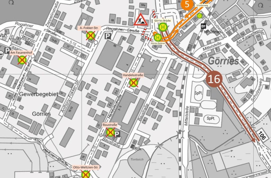 Rogahner Straße gesperrt: Linien 5 und 16 fahren ab Montag&nbsp;anders