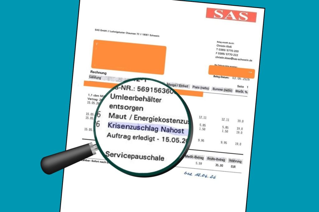Geopolitik in der Restmülltonne: Schweriner SAS erhebt „Krisenzuschlag Nahost“