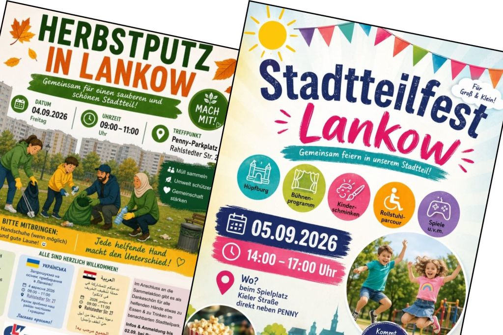 Lankow packt an: Erst Herbstputz, dann großes Stadtteilfest und Rückenwind für den Stadtteilpark