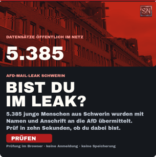 Anzeige: AfD-Leak, Karte zur Prüfung