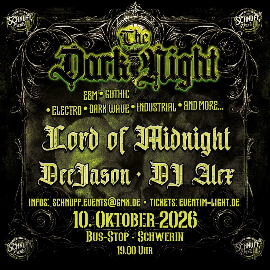 The Dark Night im Bus-Stop: Wo am Samstag in Schwerin zu EBM, Gothic und Dark Wave getanzt wird