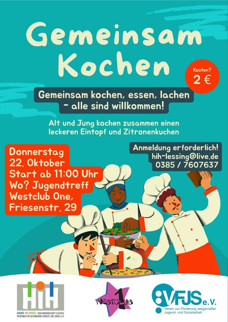 Alt und Jung kochen gemeinsam: Eintopf und Zitronenkuchen im Westclub One