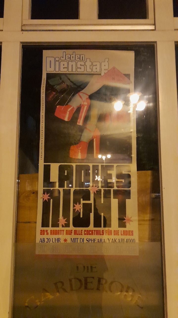 Dienstag ist Ladies Night: 20 Prozent Rabatt auf Cocktails in der&nbsp;Garderobe