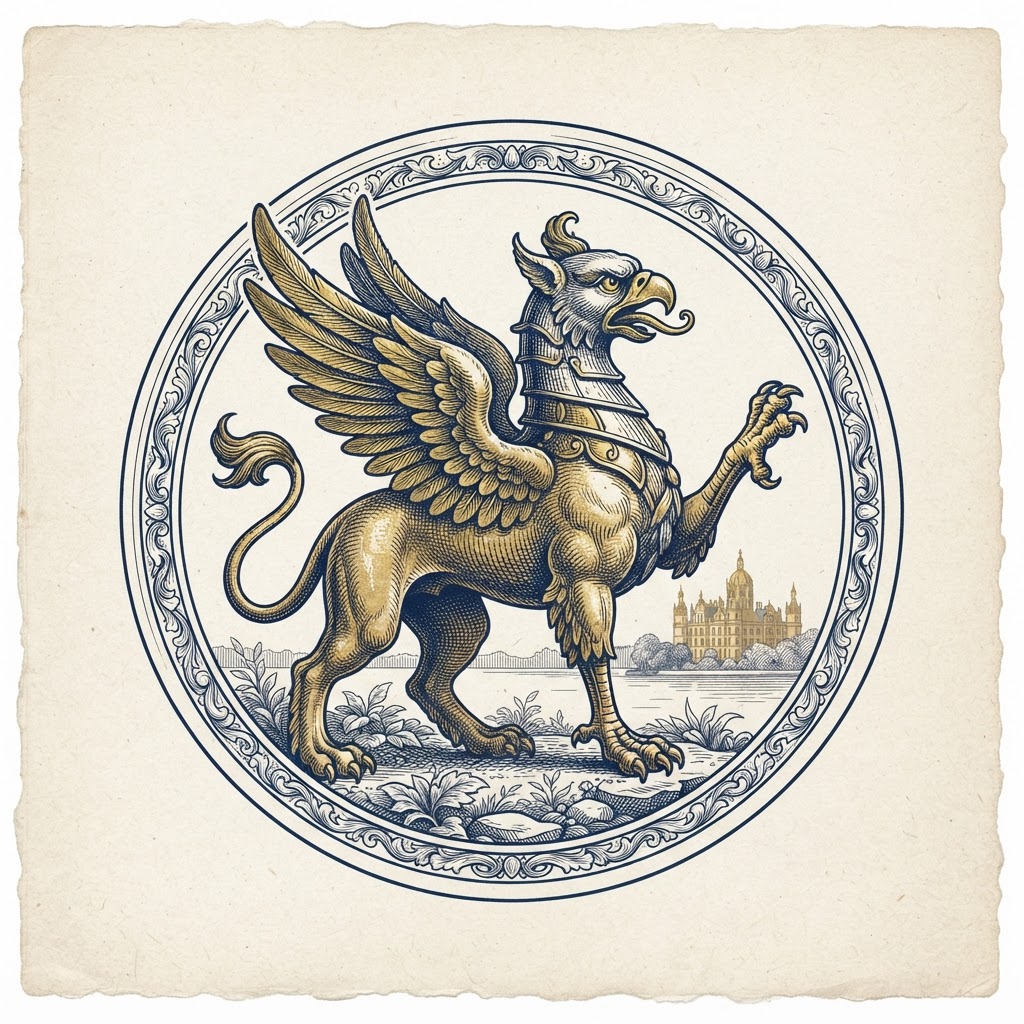 Spirinius, das Greifen-Emblem von schwerin.news